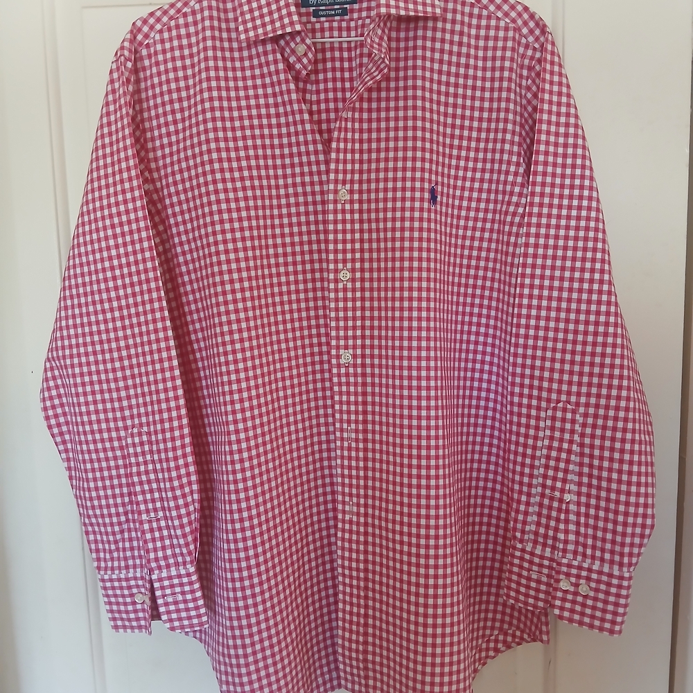 Ralph Lauren Men's Red Gingham Button-Down Shirt